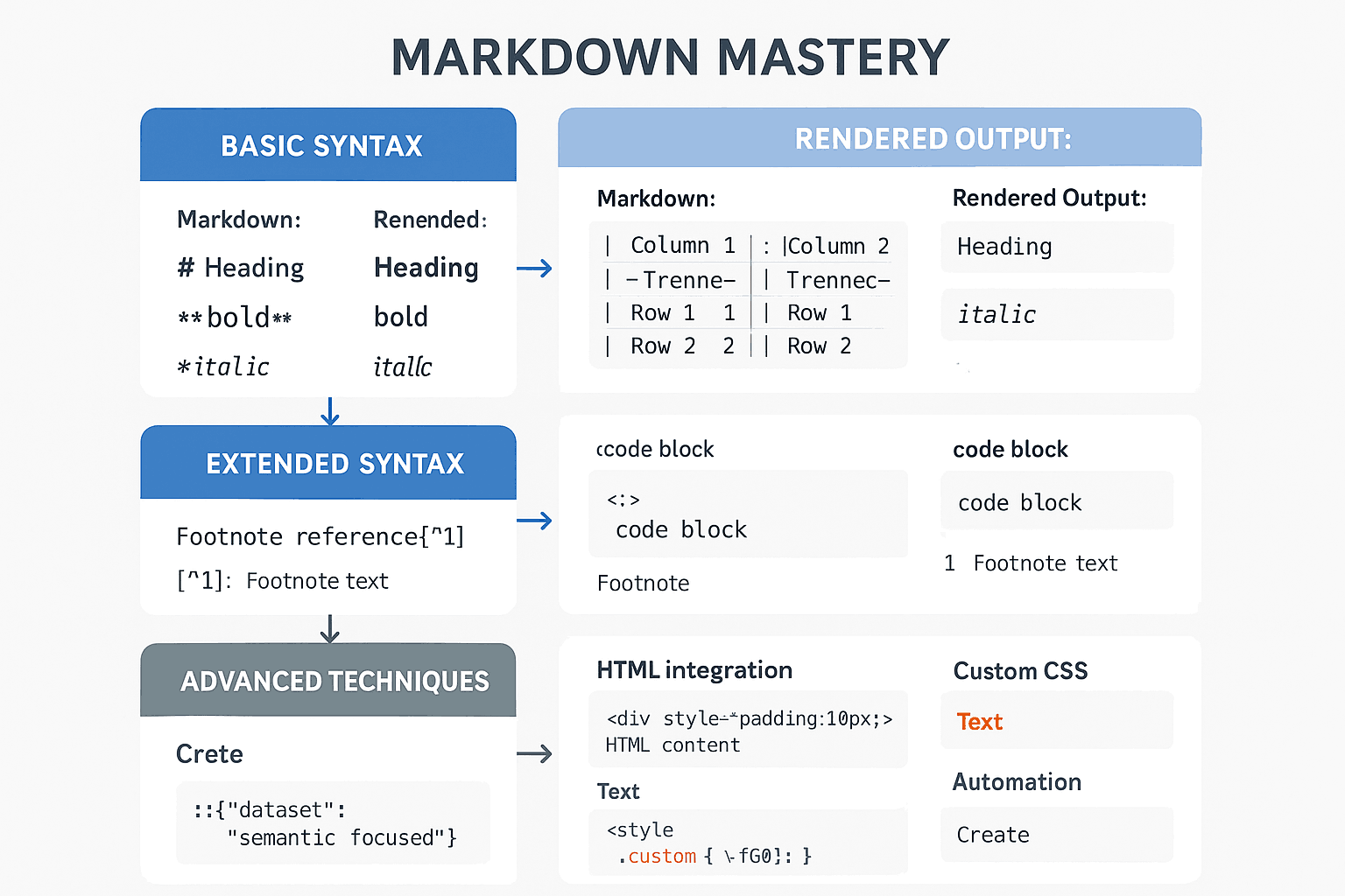 Figure 1: Markdown Syntax Progression Matrix